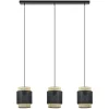 Straluma 3-Lichts eettafelhanglamp webbing met zwart> Eettafellampen|Keukenverlichting