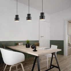 Straluma 3-Lichts eettafelhanglamp zwart met goud accent></noscript> Eettafellampen|Keukenverlichting
