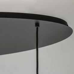 Straluma 5-Lichts hanglamp ovaal mat zwart met titanium glas><noscript><img width=