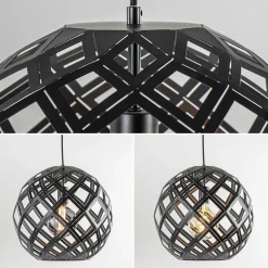 Straluma 2-Lichts hanglamp Scandinavisch/landelijk mat zwart><noscript><img width=