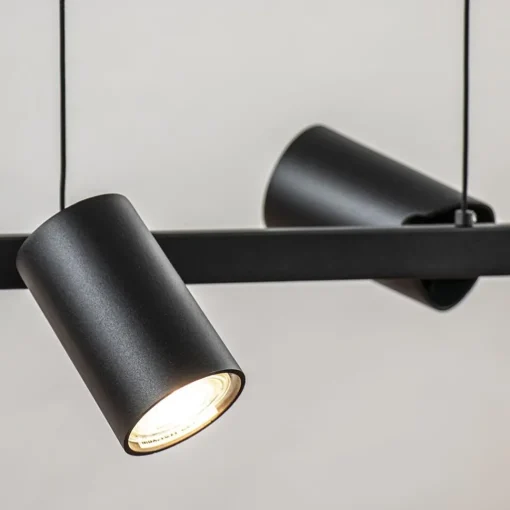 Straluma 6-Lichts hanglamp spots verstelbaar zwart> Eettafellampen|Keukenverlichting