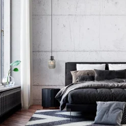 Straluma 1-Lichts hanglamp zwart met smoke glazen cilinder><noscript><img width=