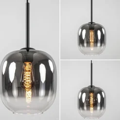 Straluma 1-Lichts hanglamp zwart met smoke/helder glas><noscript><img width=