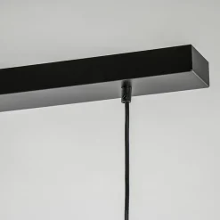Straluma 5-Lichts hanglamp zwart-goud met opaal glas><noscript><img width=