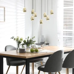 Straluma 8-Lichts ovale hanglamp eggs zwart/goud><noscript><img width=