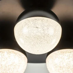 Straluma 3-Lichts ronde LED plafondlamp zwart 3-standen dimbaar><noscript><img width=