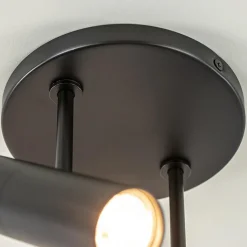 Straluma 2-Lichts ronde opbouwspot met cilinders zwart><noscript><img width=