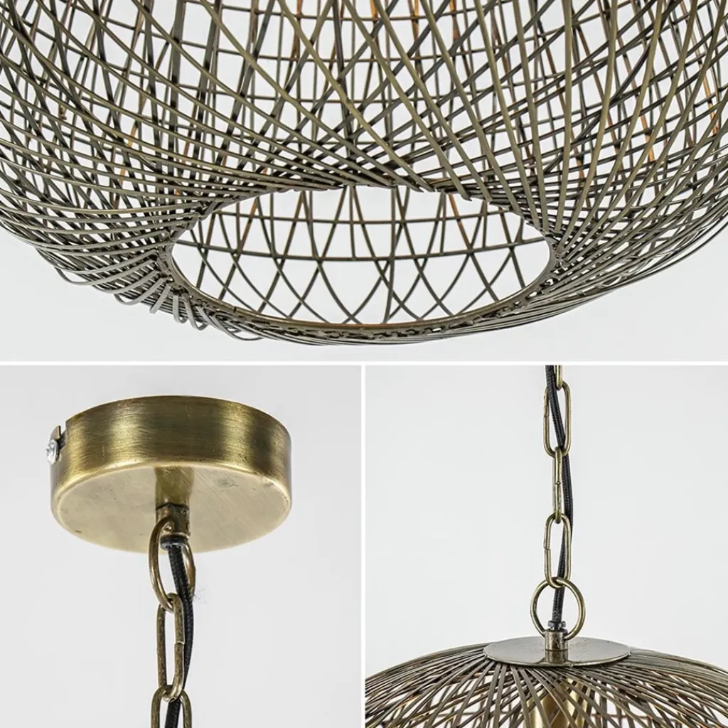 Straluma Light & Living hanglamp Alwina brons draad> Light and Living|Keukenverlichting