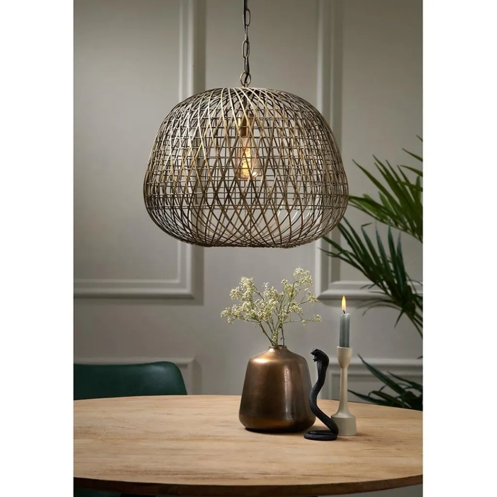 Straluma Light & Living hanglamp Alwina brons draad> Light and Living|Keukenverlichting