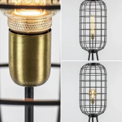Straluma Light & Living vloerlamp Toah zwart met antiek brons><noscript><img width=