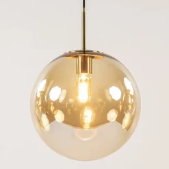 Straluma Light and Living hanglamp Medina 3L goud met amber glas><noscript><img width=