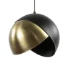 Straluma Light and Living hanglamp Namco zwart met antiek brons> Light and Living|Eetkamerverlichting
