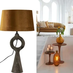 Straluma Light and Living lampvoet Sabuli donker bruin hout><noscript><img width=