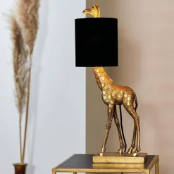 Straluma Light and Living tafellamp Giraffe klein antiek brons/velvet zwart><noscript><img width=