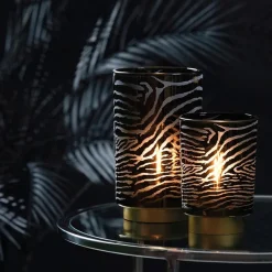 Straluma Light and living tafellamp grijs goud op batterijen Zebra><noscript><img width=