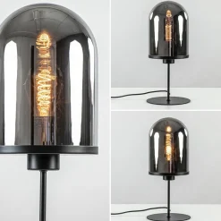 Straluma Light and Living tafellamp Maverick zwart met smoke glas><noscript><img width=