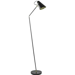 Straluma Light and Living vloerlamp Barre zwart met goud verstelbaar> Vloerlampen|Leeslampen