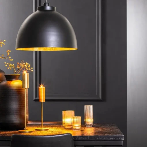 Straluma Light  Living Hanglamp Kylie zwart/goud> Eettafellampen|Light and Living