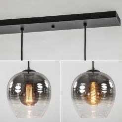 Straluma Luxe 5-lichts eettafelhanglamp smoke glas met verloop><noscript><img width=