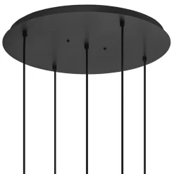Straluma Luxe 5-lichts hanglamp mat zwart E27+GU10 rond><noscript><img width=