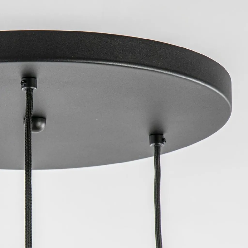 Straluma Luxe 3-lichts hanglamp rond met smoke glazen kappen> Pendel Lampen|Woonkamerlampen