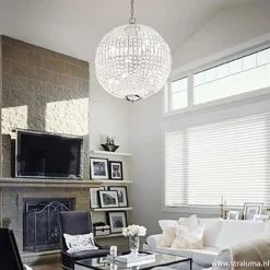 Straluma Luxe ronde hanglamp kristal met chroom><noscript><img width=