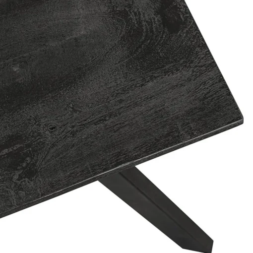 Straluma Mango houten eettafel 140x80 cm zwart> Eettafels