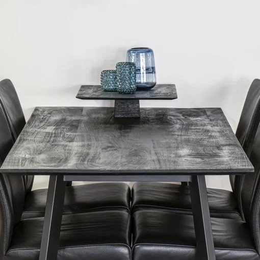 Straluma Mango houten eettafel 140x80 cm zwart> Eettafels