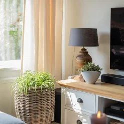 Straluma Massief houten lampvoet Milazzo met bronzen fitting><noscript><img width=