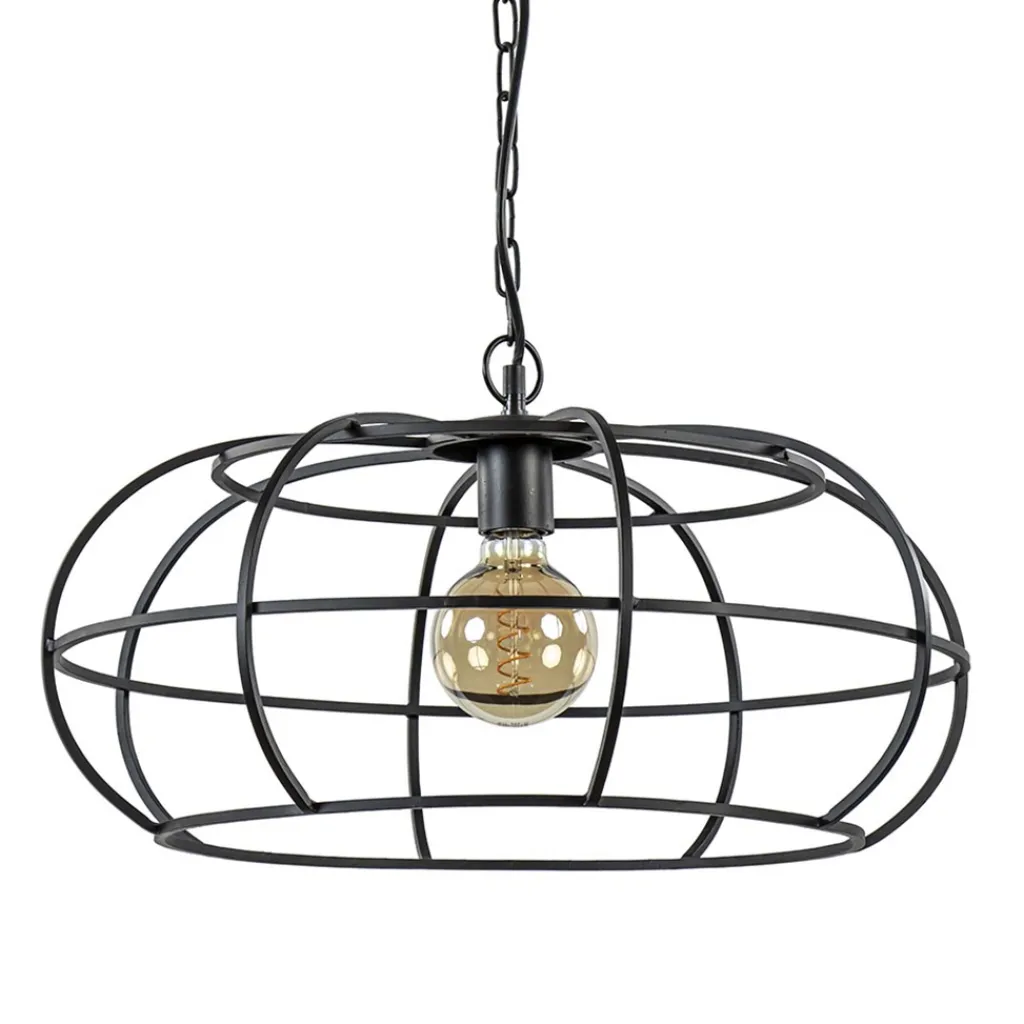 Straluma Mat zwart metalen hanglamp Imelda Light and Living> Eettafellampen|Light and Living
