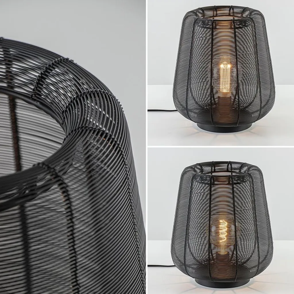 Straluma Mat zwarte draad tafellamp Adeta> Draadlampen|Light and Living