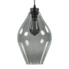 Straluma Mat zwarte hanglamp met smoke glas ruit> Hanglampen|Klassieke Verlichting