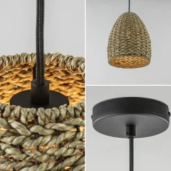 Straluma Mat zwarte hanglamp met touw><noscript><img width=