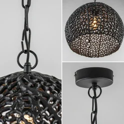 Straluma Mat zwarte hanglamp Sinula Light and Living><noscript><img width=