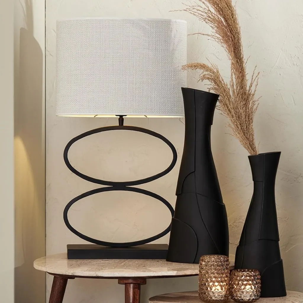 Straluma Mat zwarte lampvoet Stelius L&L> Lampenvoeten|Light and Living