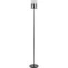 Straluma Mat zwarte LED vloerlamp met glazen kap helder/titanium> Vloerlampen|LED Vloerlampen