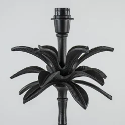 Straluma Mat zwarte vloerlamp Armata met palmbladeren> Vloerlampen|Lampenvoeten