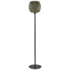 Straluma Mat zwarte vloerlamp met bamboe kap> Vloerlampen|Botanische Verlichting
