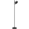Straluma Mat zwarte vloerlamp met smoke/titanium glas> Vloerlampen|Industriële Verlichting