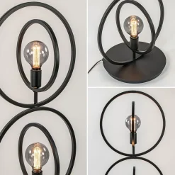 Straluma Mat zwarte vloerlamp rings><noscript><img width=