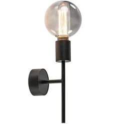 Straluma Mat zwarte wandlamp exclusief lichtbron> Wandlampen|Retro Verlichting