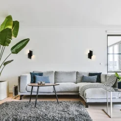 Straluma Mat zwarte wandlamp krul G9></noscript> Woonkamerlampen|Slaapkamerlampen