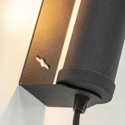 Straluma Mat zwarte wandlamp met snoer><noscript><img width=