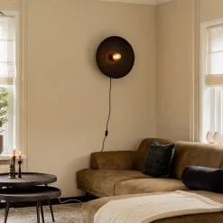 Straluma Mat zwarte wandlamp Neva inclusief snoer><noscript><img width=