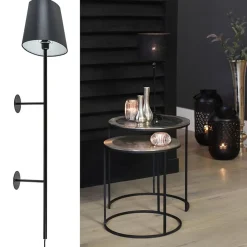 Straluma Mat zwarte wandlamp Soriano exclusief kap><noscript><img width=