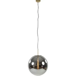 Straluma Medina hanglamp bol XL smoke glas met brons> Light and Living|Eetkamerverlichting
