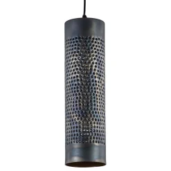Straluma Metalen hanglamp cilinder bruin gevlamd> Nachtkastlampen|Halverlichting