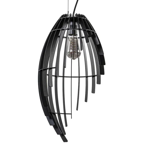 Straluma Metalen hanglamp mat zwart metaal> Eettafellampen|Eetkamerverlichting
