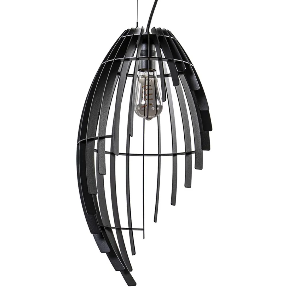 Straluma Metalen hanglamp mat zwart metaal> Eettafellampen|Eetkamerverlichting