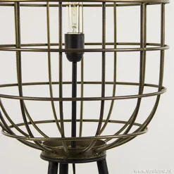 Straluma Metalen kooi vloerlamp oud-brons L&L><noscript><img width=